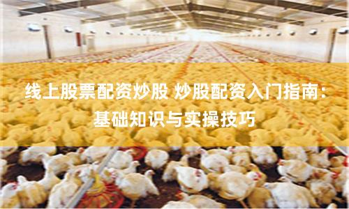 线上股票配资炒股 炒股配资入门指南：基础知识与实操技巧
